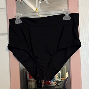 High-Waisted Black Swim Bottoms